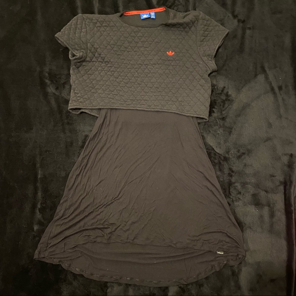 Adidas Quilted Top Layered Dress